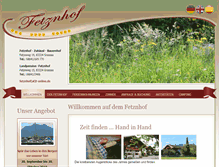 Tablet Screenshot of fetznhof.com